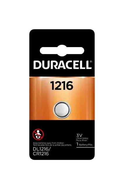 Duracell - DL1216BPK - Lithium Battery Duracell Duralock Power Preserve 1216 Coin Cell 3v Disposable 1 Pack