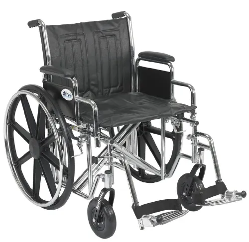Drive - From: 43-3219 To: 43-3216 - Sentra Ec Heavy Duty Wheelchair Detachable Full Arms Swing Away Footrests