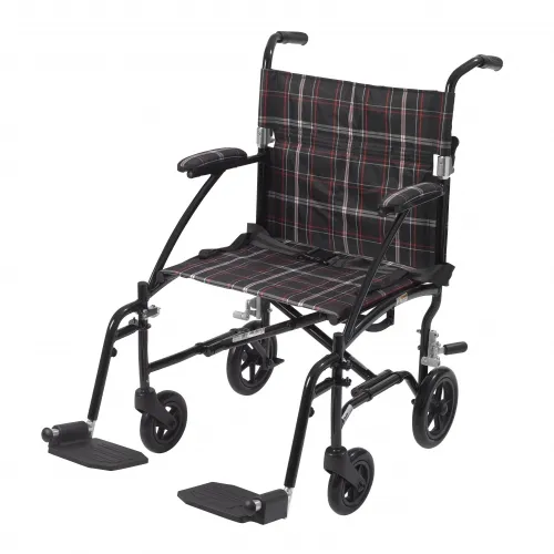 Drive Medical - dfl19-blk - Fly Lite Ultra Lightweight Transport Wheelchair