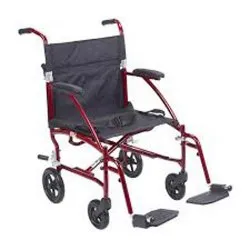 Drive Medical - dfl19-rd - Fly Lite Ultra Lightweight Transport Wheelchair