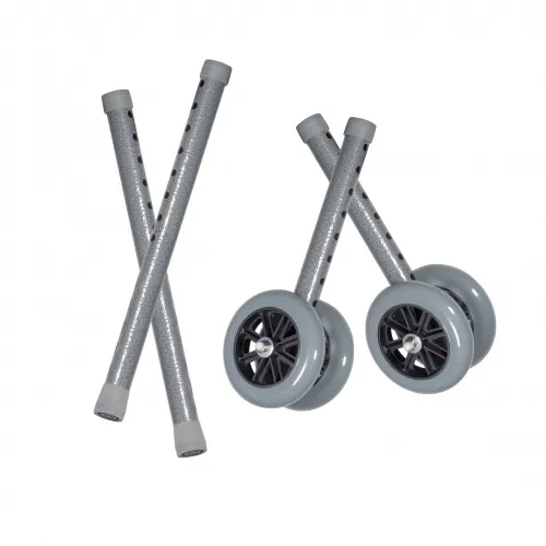 Drive Medical - 10118CSV - 5" Bariatric Walker Wheels and Extension Legs Combo Pack