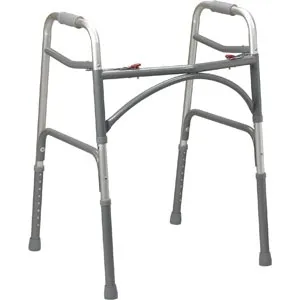 Drive Medical - 10220-2 - Bariatric Folding Walker with Two Button Adult, Adjustable Height