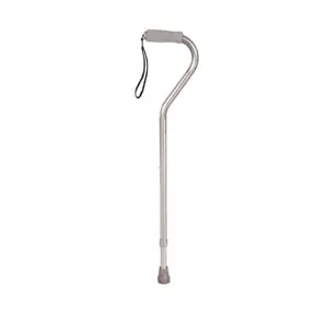 Drive Medical - 10303-6 - Walking Cane with Offset Handle Silver, Foam Rubber Grip, 300 lb Weight Capacity