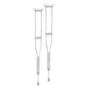 Drive Medical - 10402-8 - Drive Medical Aluminum Crutch with Accessories, Tall Adult, 5 ft. 10" - 6 ft. 6" Patient Height