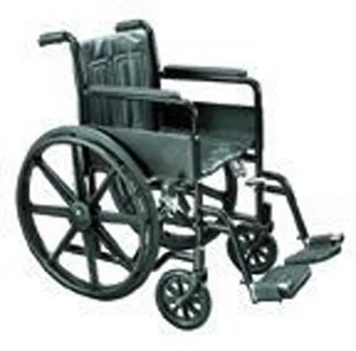 Drive Medical - 10965K - Wheelchair Econ Rem Desk Arms 20  W/Elev Legrest  Dual Axle
