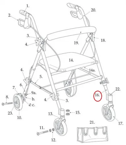Drive DeVilbiss Healthcare - From: 9505W1026122 To: 9505W1026123 - Drive Medical Frame Plug for 10261,4/bag
