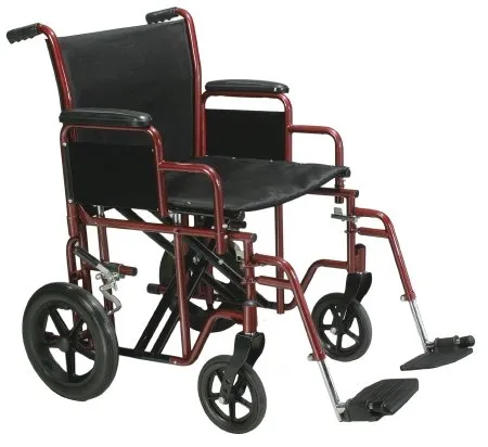 Drive Medical From: btr20-b To: btr20-r - Bariatric Heavy Duty Transport Wheelchair With Swing Away Footrest