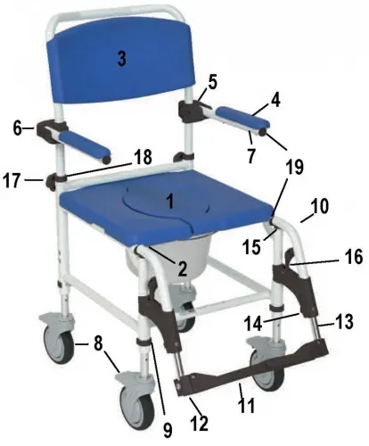 Drive Devilbiss Healthcare - From: NRS185006-01 To: NRS185006-06 - Drive Medical Replacement Seat With Insert