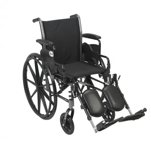Drive Medical - k318dda-elr - Cruiser III Light Weight Wheelchair with Flip Back Removable Arms, Desk Arms, Elevating Leg Rests, Seat