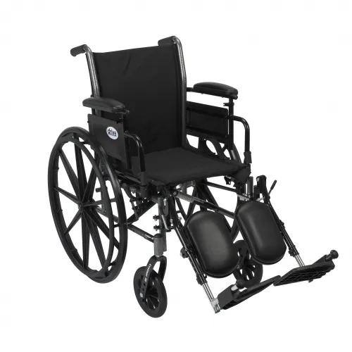 Drive Medical - k320adda-elr - Cruiser III Light Weight Wheelchair with Flip Back Removable Arms, Adjustable Height Desk Arms, Elevating Leg Rests
