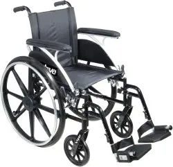 Drive Medical - l412dda-elr - Viper Wheelchair with Flip Back Removable Arms, Desk Arms, Elevating Leg Rests, Seat