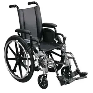 Drive Medical - drive Viper - L414DDA-ELR - Lightweight Wheelchair drive Viper Dual Axle Desk Length Arm Swing-Away Elevating Legrest Black Upholstery 14 Inch Seat Width Pediatric 300 lbs. Weight Capacity