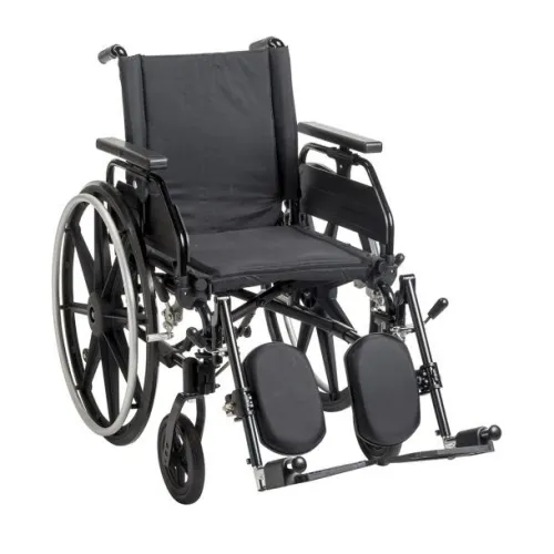 Drive Medical - PLA418FBUARAD-ELR - Viper Plus GT Wheelchair w- Universal Armrests 18" Elevating Legrests
