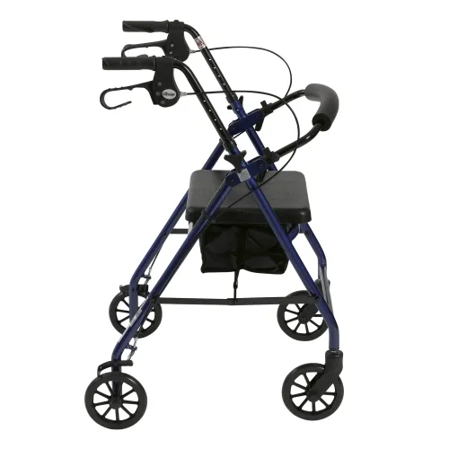Drive Medical - From: R726BL To: R726RD - Aluminum Rollator with Fold Up and Removable Back Support and Padded Seat