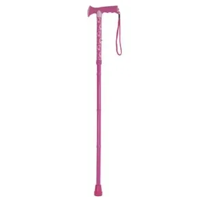 Drive Medical - RTL10304B - Breast Cancer Awareness Height Adjustable Folding Cane