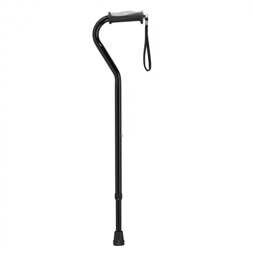 Drive DeVilbiss Healthcare - From: rtl10372bk-drv To: rtl10372pl-dm - Adjustable Height Offset Handle Cane With Gel Hand Grip