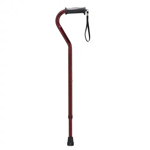 Drive Medical - rtl10372rc - Adjustable Height Offset Handle Cane with Gel Hand Grip Crackle
