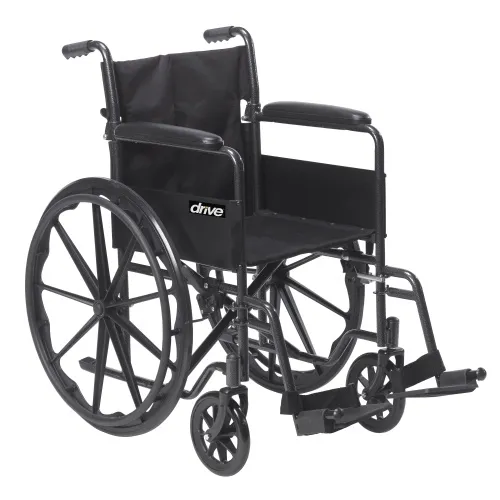 Drive Medical - ssp118fa-sf -  Sport 1 Wheelchair with Full Arms and Swing away Removable Footrest