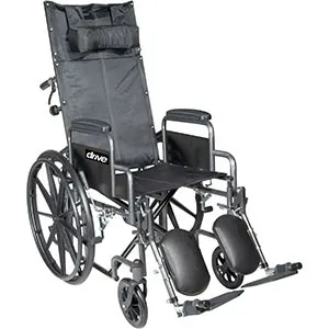 Drive Medical - ssp20rbdda Sport Reclining Wheelchair with Elevating Leg Rests, Detachable Desk Arms, Seat