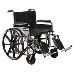 Drive Medical - Sentra - STD22ECDDA-ELR - Sentra EC Heavy Duty Wheelchair with Detachable Desk Arms and Elevating Leg Rest