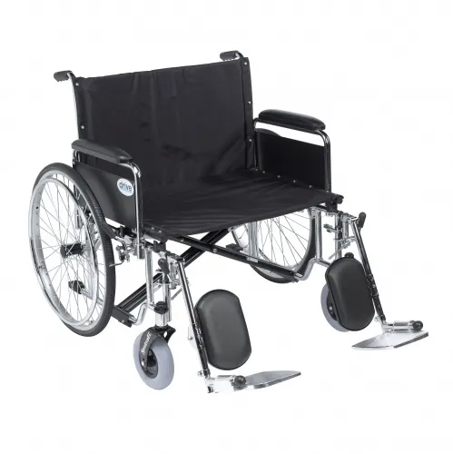 Drive DeVilbiss Healthcare - From: std26ecdfa-elr To: std28ecdfa-elr  Drive MedicalSentra EC Heavy Duty Extra Wide Wheelchair, Detachable Full Arms, Elevating Leg Rests, Seat