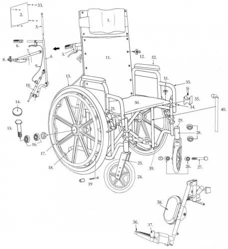 Drive Devilbiss Healthcare - From: STDS1006 To: STDS2550 - Drive Medical RearAxleBoltNutWasherSentraRecliner,1set