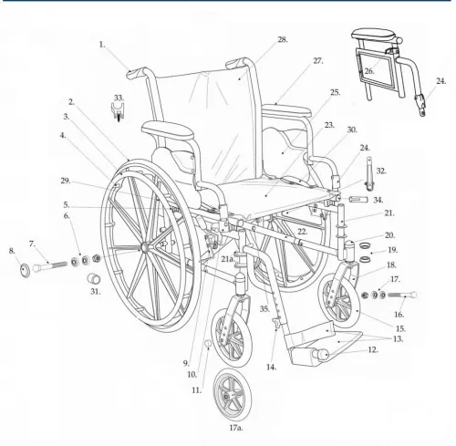 Drive Medical - STDS5D2499 - Wheelchair Rear Arm Latch For Cruiser III Light Weight Wheelchair