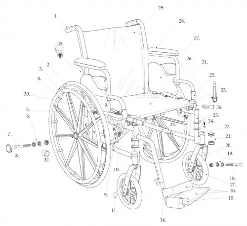 Drive DeVilbiss Healthcare - From: STDS5D24X8 To: STDS8M4518 - Drive Medical Seat Upholstery 18 SS1