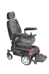 Drive DeVilbiss Healthcare - From: titan1616 To: titanlb18cs  Drive Medical Titan Transportable Front Wheel Power Wheelchair, Full Back Captain's Seat