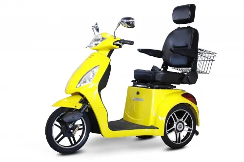 E-Wheels - EW-36YellowElite - 3 Wheel Scooter With Electromagnetic Brakes High Speed