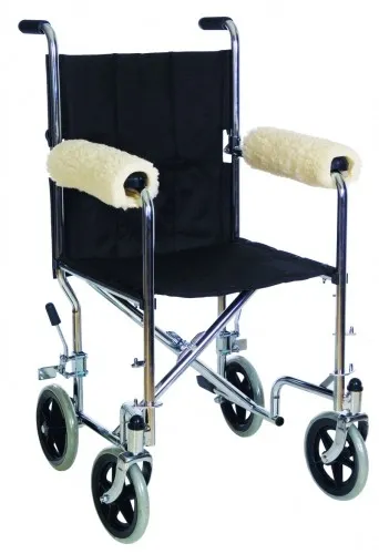 Essential Medical Supply - From: D3004 To: D3005  Sheepette Wheelchair Armrest Pads, 12" x 9" x 1", Synthetic Sheepskin, Hook and Loop Closure