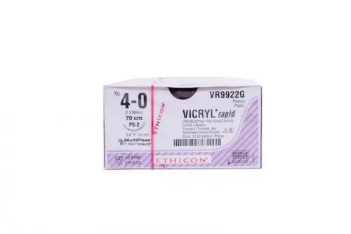 Ethicon Suture - Vcp738d - Ethicon Vicryl Plus Coated Antibacterial Suture Taper Point Size 30 818" Violet Braided 1dz/Bx