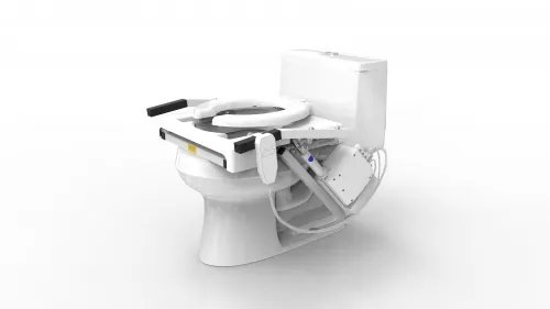 Homecare Products - From: TILT SMES To: TILT SMSS - Ez Access TILT Toilet Seat Lift Single Motor Elongated Seat, Corded Model, 325 lbs. weight capacity, approximately 24" W x 18" H x 24" D, 10' power cord, powder coated steel frame, left side mounting onl