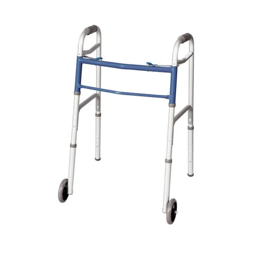 Apex-Carex - Carex Classics - From: FGA87977 0000 To: FGA87977-0000 -  Dual Release Folding Walker Adjustable Height  Aluminum Frame 300 lbs. Weight Capacity 31 3/4 to 37 3/4 Inch Height