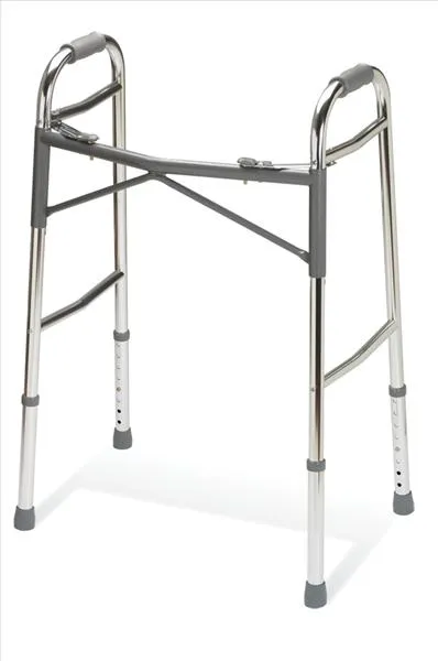 Medline From: G07767 To: G07768 - Adult Heavy-duty Two-button Folding Walkers Youth Two Button