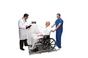 Health O Meter Professional - 2650KL - Digital Wheelchair Dual Ramp Scale, Capacity: 1000 lbs/454 kg, Platform Dimension Ramp (2) Wheels, 120V Adapter (included) or (6) AA Batteries (not included)