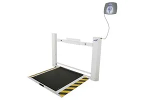 Health O Meter Professional - From: 2900KG-AM-BT to  2900KL-AM-BT - Health O Meter Professional Wheelchair Scale Wall-Mounted Fold-Up Antimicrobial EMR Connectivity