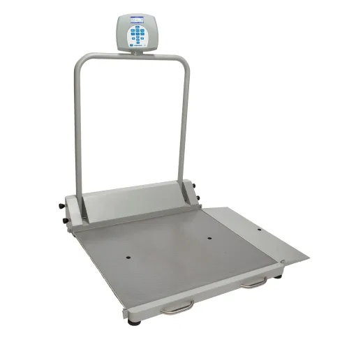 Health O Meter Professional - 2600KL - Digital Wheelchair Ramp Scale with Folding Ramp, Capacity: 1000 lbs/454 kg, Resolution: 0.2 lb/0.1kg, Platform Dimension Ramp (secondary ramp optional - B2600RAMP)