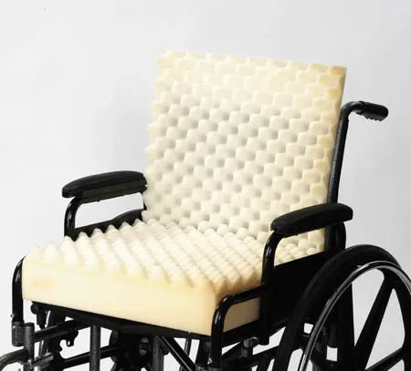 Hermell - From: cp4415-her To: cp4419-c-her - Convoluted Wheelchair Cushion W/Back And Polycotton Cover