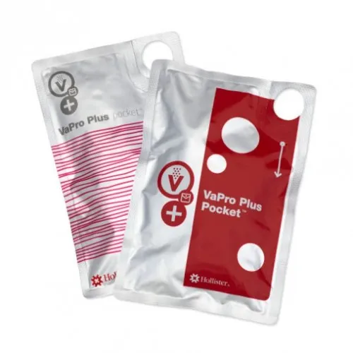 Hollister - Vapro Plus Pocket - 71084-30 - Intermittent Catheter Tray Vapro Plus Pocket Straight Tip 8 Fr. Hydrophilic Coated Phthalates-Free Pvc