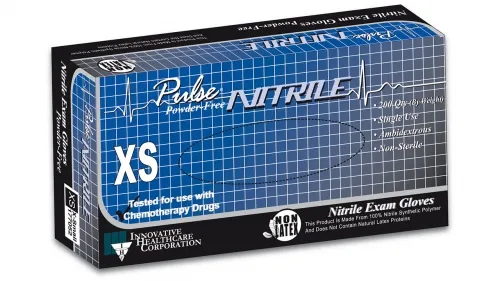 Pulse - Innovative Healthcare - 177052 - Gloves, Exam, Nitrile, Chemo, Non-Sterile, Pf, Textured, Thinfilm