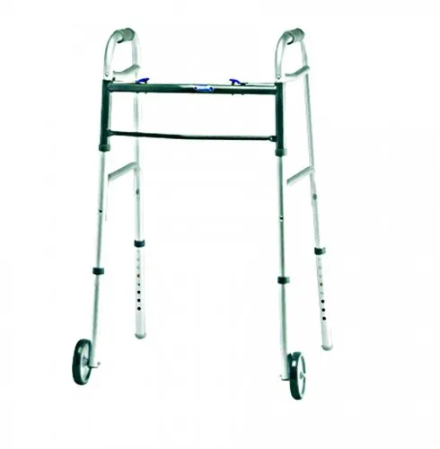 Invacare - 62405F - Dual -Release Adult Walker with Wheels, 300 lb. Weight Capacity, Height Adjustment