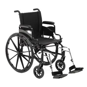 Invacare - 9000 XT High Strength - 9XT_PTO_29154 - Lightweight Wheelchair 9000 XT High Strength Dual Axle Desk Length Arm Black Upholstery 16 Inch Seat Width Adult