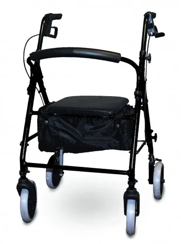 Invacare - KDBLK - Soft Seat Aluminum Rollator with Curved Back