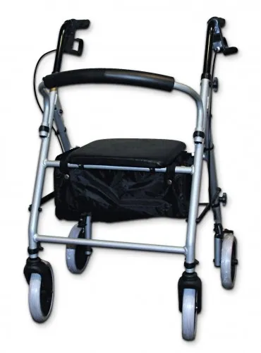 Invacare - KDSIL - Soft Seat Aluminum Rollator with Curved Back, Seat Dimension, Height Adjusts