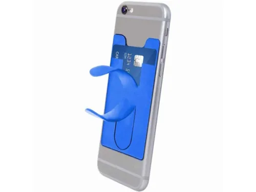 Kole Imports - EN330 - Wallet Gripz Phone Wallet And Holder In Blue