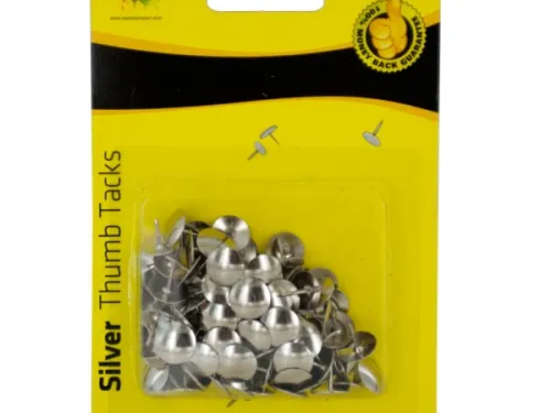 Kole Imports - HG361 - Silver Metal Thumb Tacks