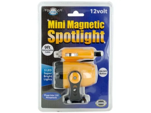 Kole Imports - OC570 - 12 Volt Mini Magnetic 5 Led Spotlight