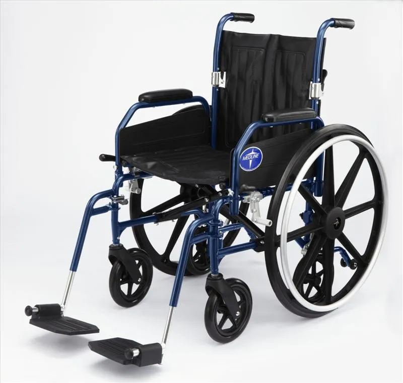 Medline - MDS806250NH2 - Hybrid 2 Transport Wheelchair Chairs,F: 8   R: 24