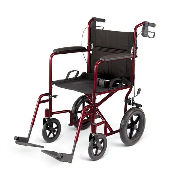 Medline - MDS808210ARE - Aluminum Transport Chair With Wheels